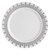 Elegant Ornament Plastic White With Silver Brimmed 7" Salad Plate - Posh Party  Supplies