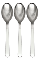 Elegant Duo Plastic Silver and White Handle spoons
