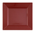 Disposable Deep Red Plastic 9.5" Square Dinner Plates - Posh Party Supplies