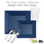 Square Blue Tableware Wedding Package - Posh Party Supplies 
