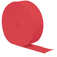 Coral Crepe Paper Streamers - 81 feet 