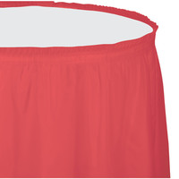 Coral Plastic Table Skirts - 14 Feet