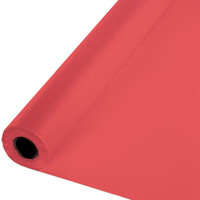 Coral Plastic Table Cover Rolls - 100 Feet