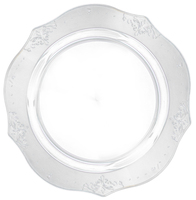 Elegant 7" Clear Antique Collection Plastic Dessert Plates - Posh Party Supplies.com