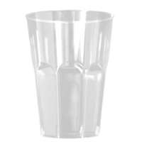 Elegant 8 Oz. Clear Antique Plastic Disposable Tumblers - Posh Party Supplies