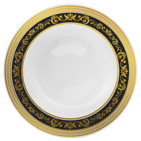 12 oz Plastic Black/Gold Soup Royal  Bowls