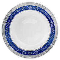 5 oz Blue /Silver Plastic Royal Dessert Bowls