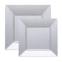 square clear plastic bulk party set