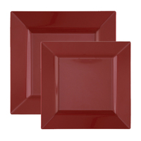 square red plastic bulk party set