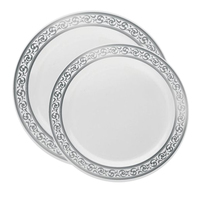 Premium White with Silver Rim Combo