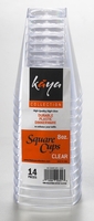 The Kaya Collection Clear Disposable 8 oz Square Plastic Tumblers - 336 Tumblers