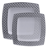 clear with silver rim diamond plate combo pack