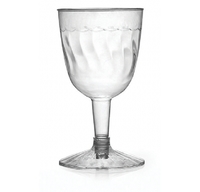 2 piece 5oz plastic wine glasses