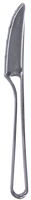 Disposable Modern Metallic Silver Plastic Knives 