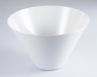 Disposable White Oval Plastic 64 Oz. Serving Bowl - Posh Party Supplies