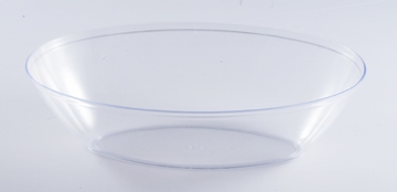 Black Disposable Oval Plastic 64 Oz. Serving Bowl - Posh Party Supplies