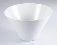 Disposable White Plastic Round Plastic 96 oz Serving Bowl - Posh Party Supplies