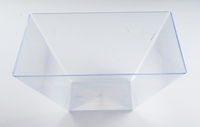 Disposable Clear Disposable Square Plastic 96 oz Serving Bowl - Posh Party Supplies