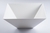 Disposable White Disposable Square Plastic 128 oz Serving Bowl - Posh Party Supplies