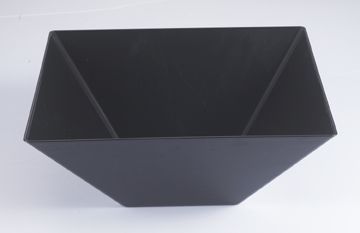 Black Disposable Square Plastic 128 oz Serving Bowl - Posh Party Supplies
