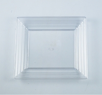 Disposable Disposable Clear Square 12" x 12" Plastic Serving Tray - Posh Party Supplies
