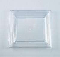Disposable Clear Square Plastic 16" x 16" Serving Trays - Posh Party Supplies