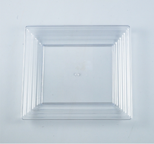 Disposable Clear Square Plastic 16" x 16" Serving Trays - Posh Party Supplies