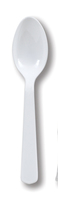 Disposable White Plastic Spoons - Posh Party Supplies