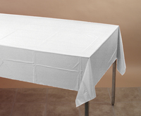 Disposable White Plastic 54" x 108" Tablecloths - Posh Party Supplies