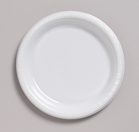 White 6.75" Plastic Lunch Plates - Posh Party Supplies