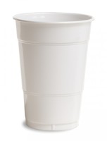 Disposable White 16 Oz. Plastic Cups  - Posh Party Supplies
