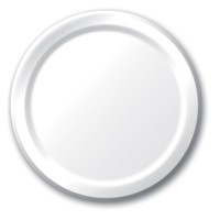 Disposable White 8.75" Dinner Paper Plates - Posh Party Supplies