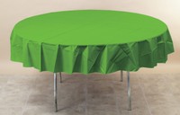 Disposable Citrus Green Round Paper 82 Inch Table Covers - Posh Party Supplies