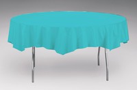 Disposable Bermuda Blue Round Paper Tablecloths - Posh Party Supplies