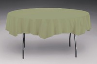 Disposable Sage Green Round Paper 82 Inch Table Covers - Posh Party Supplies