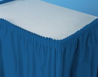Disposable Navy Plastic 21.5' Table Skirts  - Posh Party Supplies
