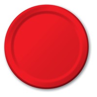 Disposable Classic Red 6.75" Paper Dessert Plates - Posh Party Supplies