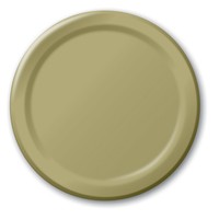 Disposable Sage Green 6.75" Paper Dessert Plates -  Posh Party Supplies