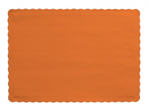 Disposable Sunkissed Orange Paper Placemats - Posh Party Supplies