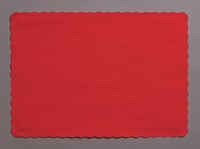 Disposable Classic Red Paper Placemats  - Posh Party Supplies