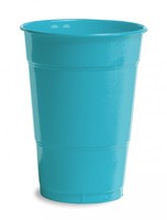 Bermuda Blue 16 Oz. Solid Plastic Cups- Posh Party Supplies