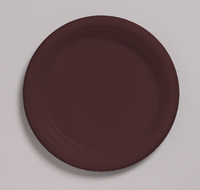 Disposable Brown 8.75" Plastic Dinner Plates - Posh Party Supplies