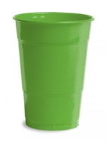 Citrus Green 16 Oz. Solid Plastic Cups - Posh Party Supplies