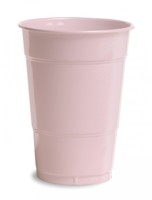 Classic Pink 16 Oz. Solid Plastic Cups - Posh Party Supplies