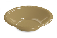 Disposable Glittering Gold 12 Oz. Plastic Bowl -Posh Party Supplies