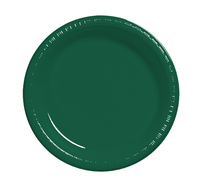 Discounted Hunter Green 8.75" Plastic Dinner Plates  - Posh Party Supplies