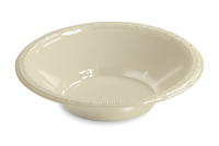 Disposable Ivory 12 Oz. Plastic Bowl - Posh Party Supplies
