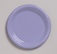 Disposable Luscious Lavender Plastic Dinner Plates - Posh Party Supplies