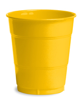 School Bus Yellow 12 oz  Plastic Beverage Cups - Posh Party Supplies