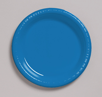 True Blue 8.75" Plastic Dinner Plates - Posh Party Supplies